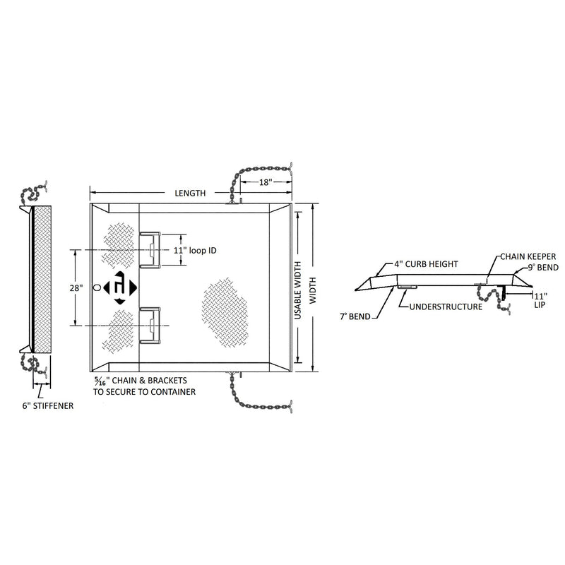 Bluff Shipping Container Ramp - 15,000lbs Capacity