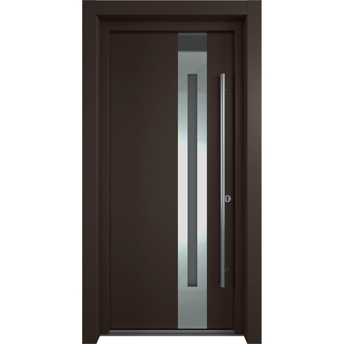 Belldinni Modern Front Steel Door Zephyr Brown/White 37 2/5" X 81 1/2" + HARDWARE-Belldinni Inc.-Access Division