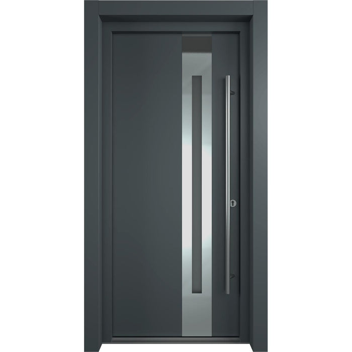 Belldinni Modern Front Steel Door Zephyr Antracit/White 37 2/5" X 81 1/2" + HARDWARE-Belldinni Inc.-Access Division