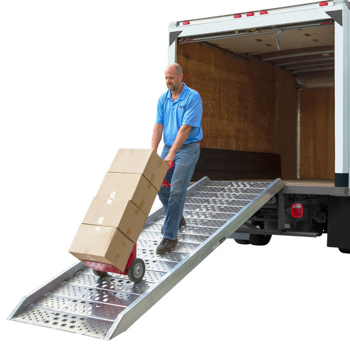 HD Ramps Aluminum Walk Ramp - 14'L x 40-1/2"W, 1,750 lb capacity 01-37-168-06-WALK-P