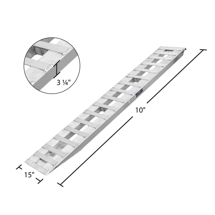 HD Ramps Car Trailer Ramp - 7' 10"Lx15''W - Hook End - Rung Plate - Knife Foot - 5000 lbs Capacity - Low Profile