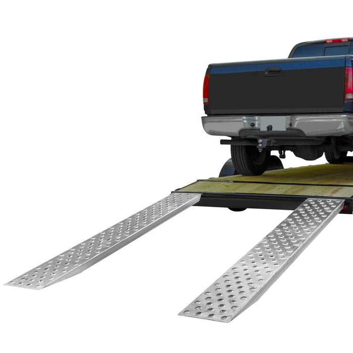 HD Ramps Car Trailer Ramp - 7' 10"Lx15''W - Hook End - Punch Plate - Knife Foot - 5000 lbs Capacity