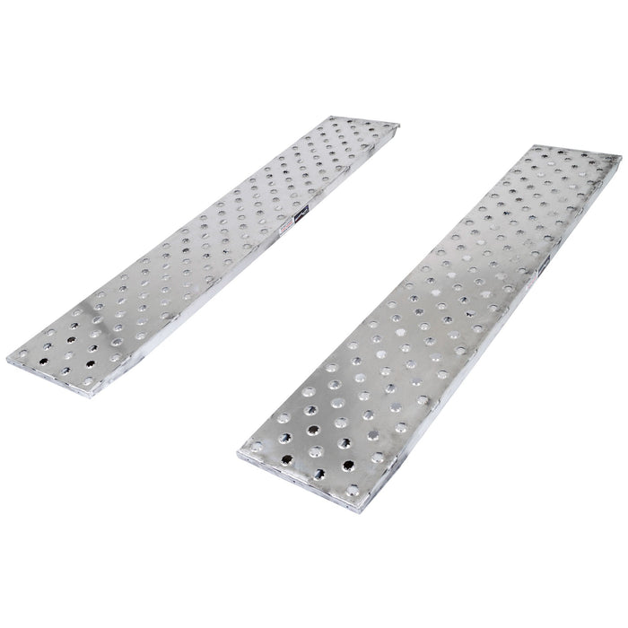 HD Ramps Car Trailer Ramp - 8'Lx18''W - Hook End - Punch Plate - Knife Foot - 5000 lbs Capacity