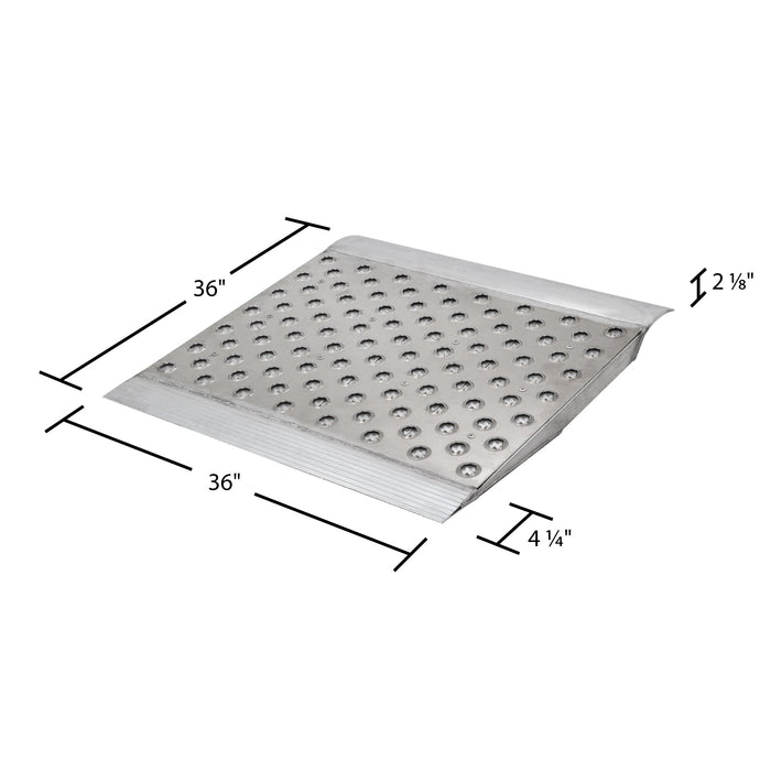 HD Ramps 36" x 36" Punch Plate, 8,000 lbs per axle, 6" load height 08-36-036-06-TS4