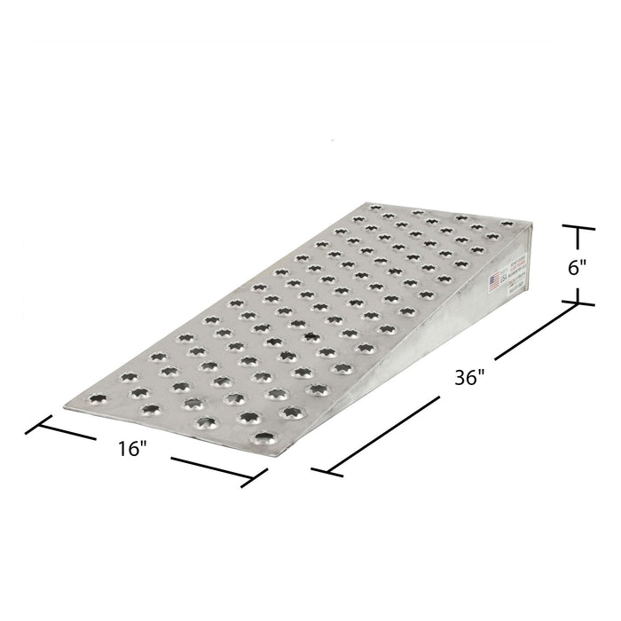 HD Ramps 36" x 16" x 6" Punch Plate Container Wedges, 10,000 lbs per axle (pair) 10-16-036-WEDGE