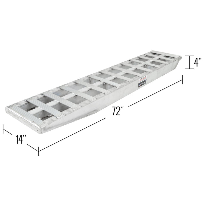 HD Ramps Car Trailer Ramp - 6'Lx14''W - Pin-on End - Rung Plate - Stub Foot - 12000 lbs Capacity