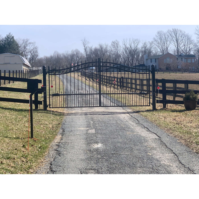 Amazing Gates Dual Swing Driveway Gate - Concord - (12') Gap Width x (6'6") High PCC12BP-Amazing Gates of America-Access Division