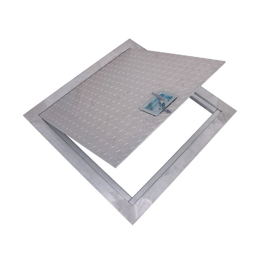 Cendrex Flush Aluminum Floor Hatch with Exposed Flange - Key Operated PPA-100K-Cendrex-Access Division