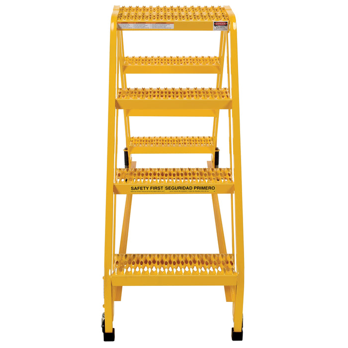 Vestil Steel Double Sided Portable Ladder 4 Steps LAD-DD-P-18-4-G-Vestil-Access Division