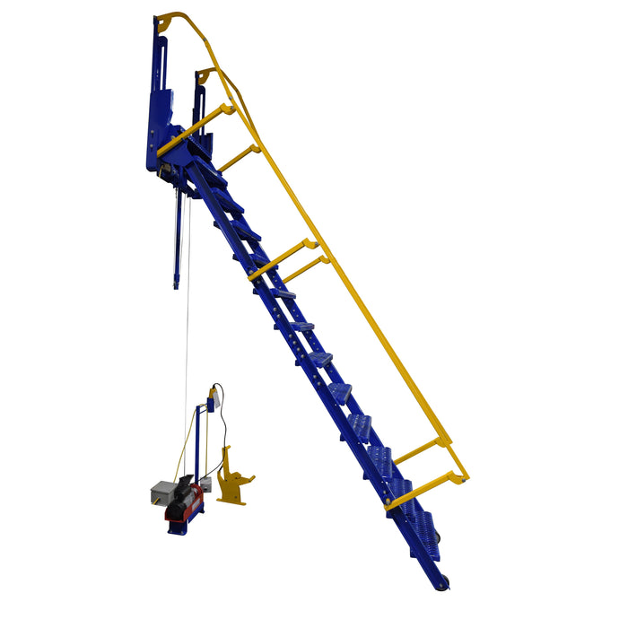 Vestil Electric Steel Folding Mezzanine Ladder 120" Height LAD-FM-120-PSO-Vestil-Access Division