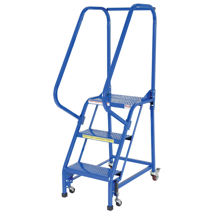 Vestil Steel Standard Slope Ladder 3 Steps LAD-PW-18-3-P-Vestil-Access Division