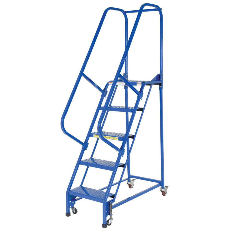 Vestil Steel Standard Slope Ladder 5 Steps LAD-PW-18-5-P-Vestil-Access Division