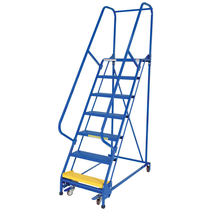 Vestil Steel Standard Slope Ladder 7 Steps LAD-PW-26-7-P-Vestil-Access Division