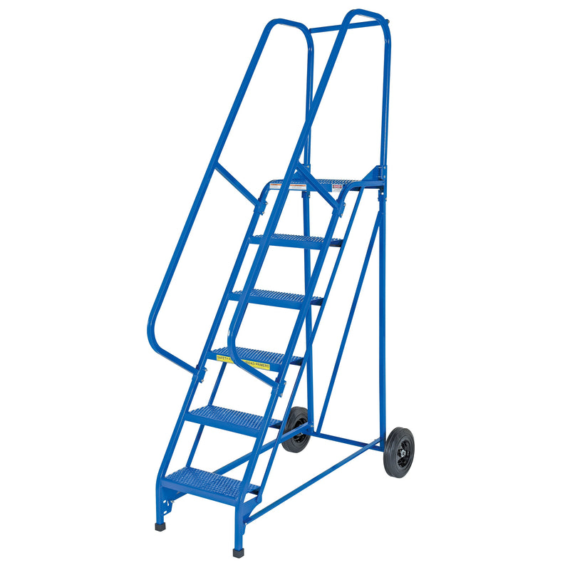 Vestil Steel Roll-A-Fold Ladder 6 Steps LAD-RAF-6-P-Vestil-Access Division