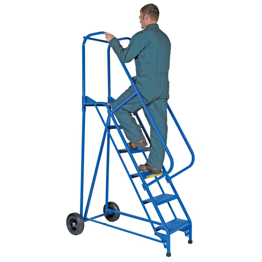 Vestil Steel Roll-A-Fold Ladder 6 Steps LAD-RAF-6-P-Vestil-Access Division