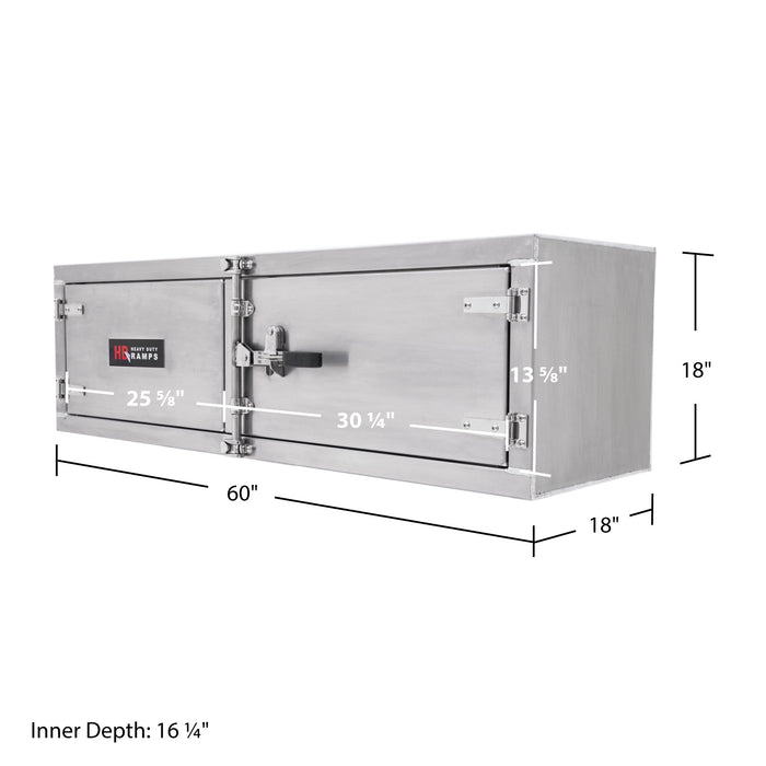 HD Ramps Aluminum Trailer Tool Box  18"x18"x60" with cam-lock TC-181860