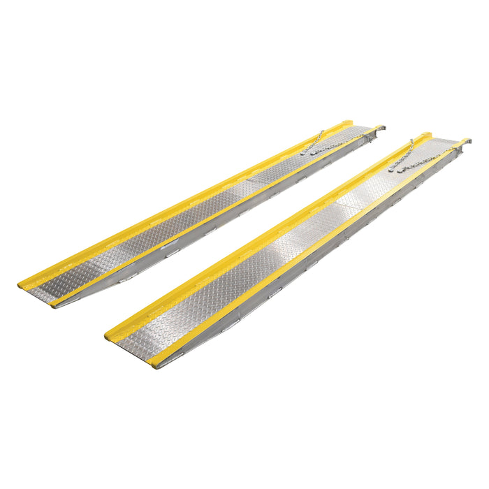 Vestil Portable Aluminum Twin Vehicle Ramps Working Height 19"-27" VTR-7-14-12-Vestil-Access Division