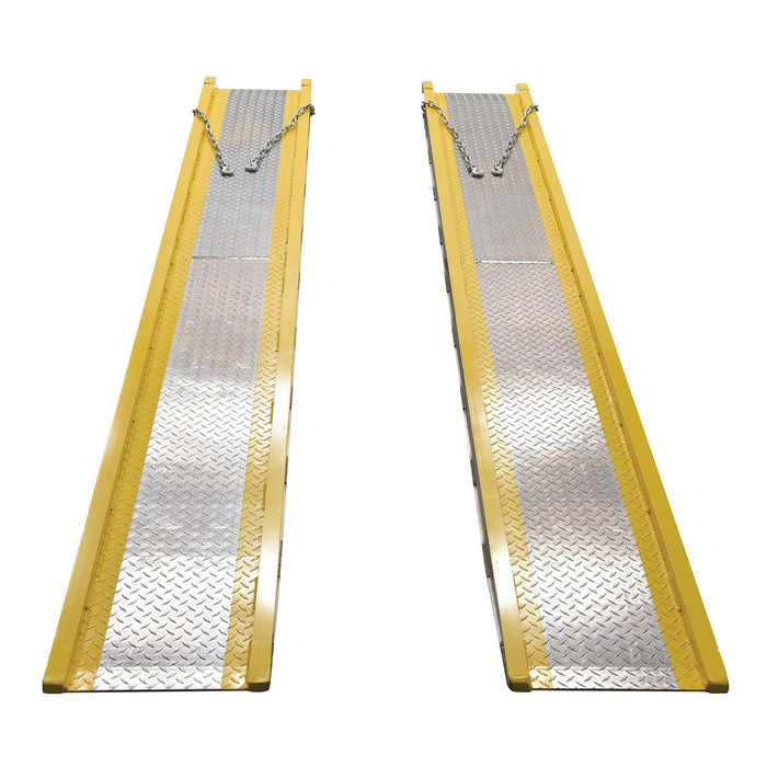 Vestil Portable Aluminum Twin Vehicle Ramps Working Height 19"-27" VTR-7-14-12-Vestil-Access Division