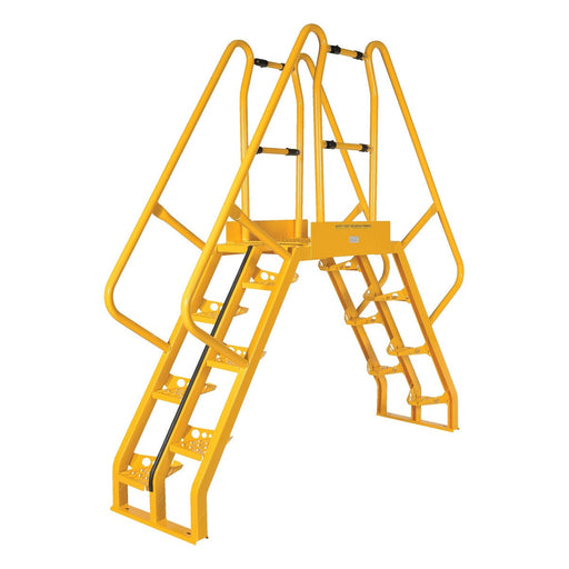 Vestil Steel Alternating Step Cross-Over Ladder 8 Steps COLA-2-56-20-Vestil-Access Division
