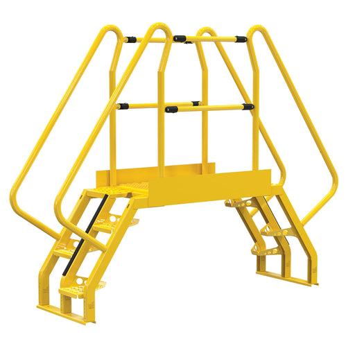 Vestil Steel Alternating Step Cross-Over Ladder 8 Steps COLA-2-56-44-Vestil-Access Division