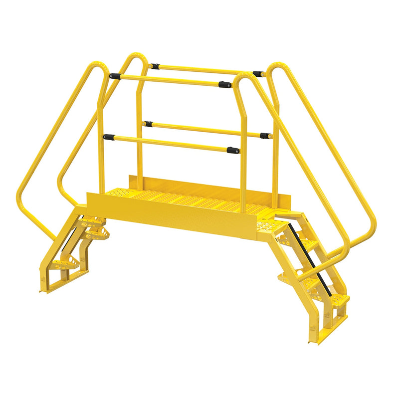 Vestil Steel Alternating Step Cross-Over Ladder 8 Steps COLA-2-56-56-Vestil-Access Division