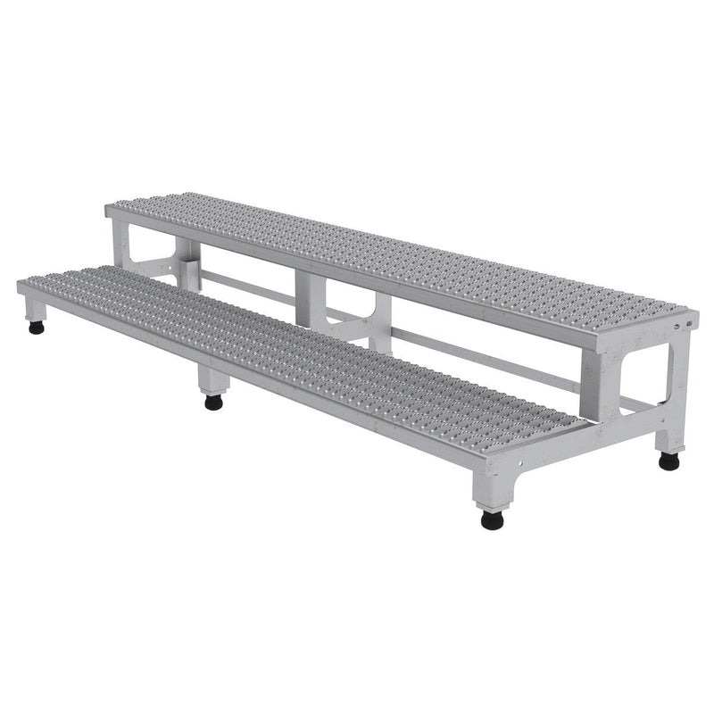 Vestil Stainless Steel Adjustable Step Mate Stand 2 Step ASP-72-SS-Vestil-Access Division