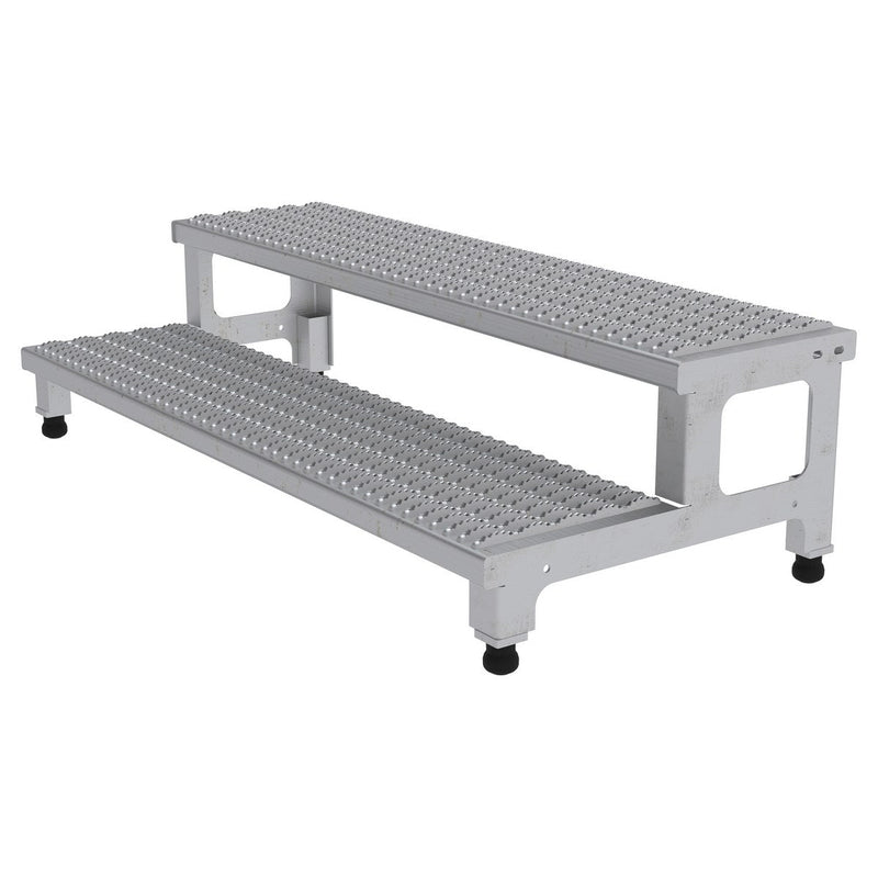 Vestil Stainless Steel Adjustable Step Mate Stand 2 Step ASP-48-SS-Vestil-Access Division