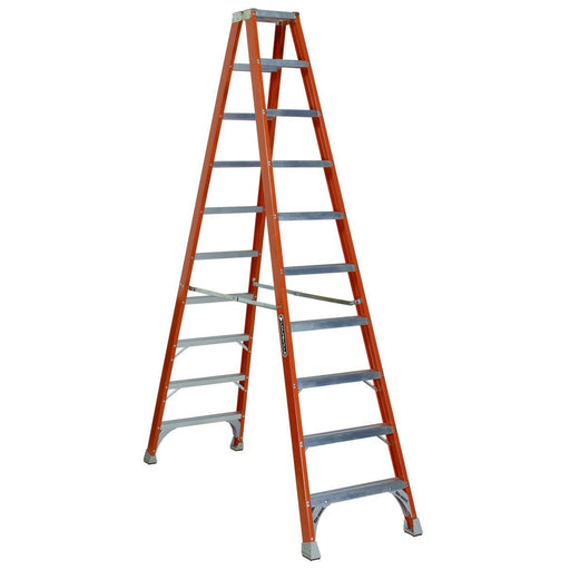 Vestil Fiberglass Twin Front Ladder 10 Steps FBTFL-10-Vestil-Access Division