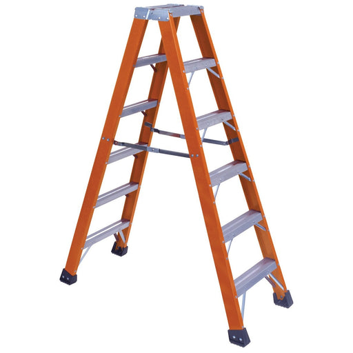 Vestil Fiberglass Twin Front Ladder 6 Steps FBTFL-6-Vestil-Access Division