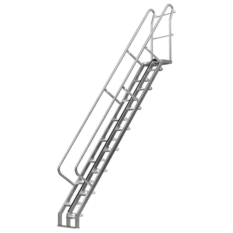 Vestil Galvanized Alternate Tread Stair 16 Steps ATS-10-56-HDG-Vestil-Access Division