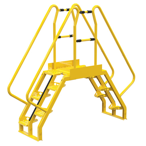 Vestil Steel Alternating Step Cross-Over Ladder 10 Steps COLA-3-56-20-Vestil-Access Division