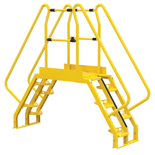 Vestil Steel Alternating Step Cross-Over Ladder 10 Steps COLA-3-56-32-Vestil-Access Division