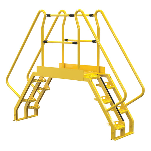 Vestil Steel Alternating Step Cross-Over Ladder 10 Steps COLA-3-56-44-Vestil-Access Division
