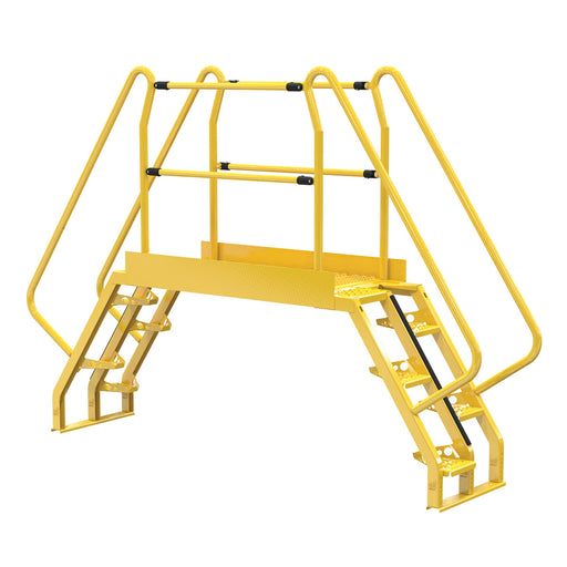 Vestil Steel Alternating Step Cross-Over Ladder 10 Steps COLA-3-56-56-Vestil-Access Division
