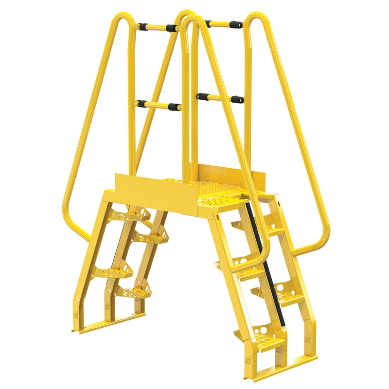Vestil Steel Alternating Step Cross-Over Ladder 10 Steps COLA-3-68-20-Vestil-Access Division