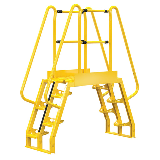 Vestil Steel Alternating Step Cross-Over Ladder 10 Steps COLA-3-68-32-Vestil-Access Division