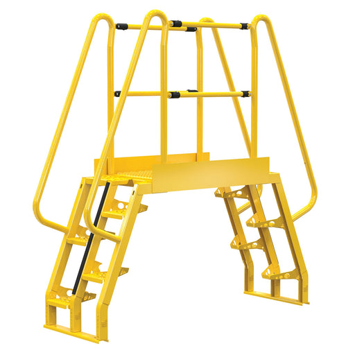 Vestil Steel Alternating Step Cross-Over Ladder 10 Steps COLA-3-68-44-Vestil-Access Division