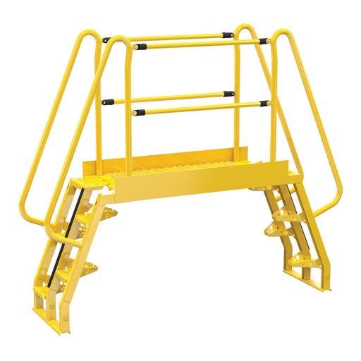 Vestil Steel Alternating Step Cross-Over Ladder 10 Steps COLA-3-68-56-Vestil-Access Division