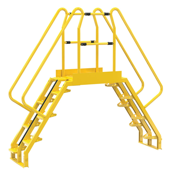 Vestil Steel Alternating Step Cross-Over Ladder 14 Steps COLA-4-56-32-Vestil-Access Division