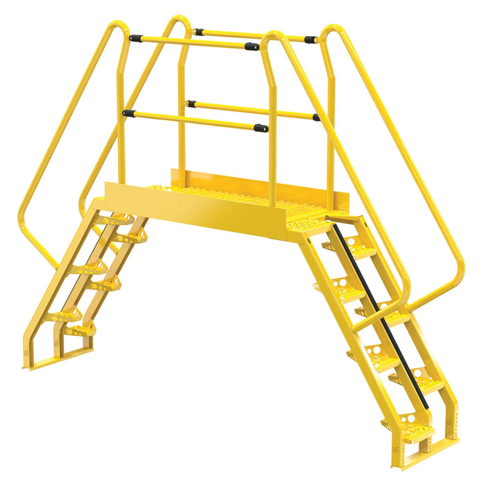 Vestil Steel Alternating Step Cross-Over Ladder 14 Steps COLA-4-56-56-Vestil-Access Division