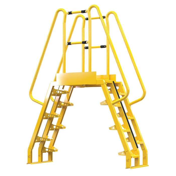 Vestil Steel Alternating Step Cross-Over Ladder 14 Steps COLA-4-68-20-Vestil-Access Division