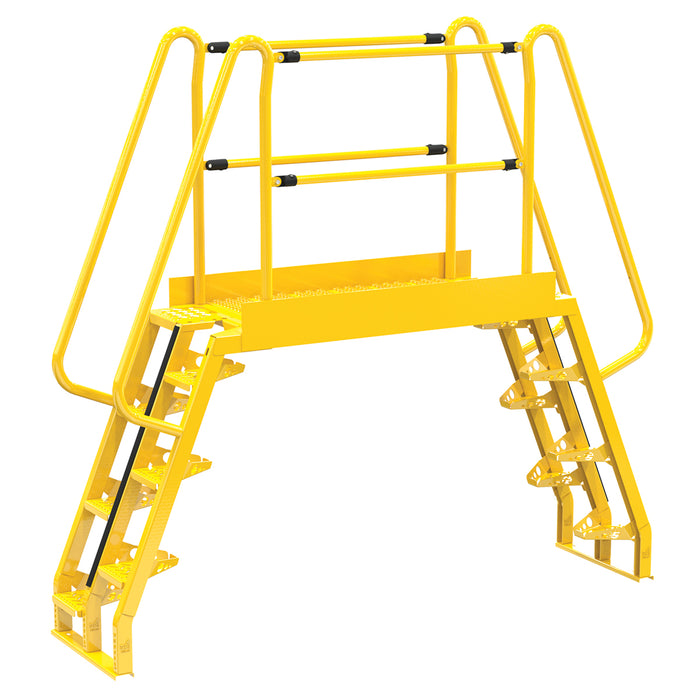 Vestil Steel Alternating Step Cross-Over Ladder 14 Steps COLA-4-68-56-Vestil-Access Division