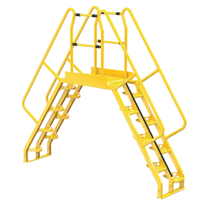 Vestil Steel Alternating Step Cross-Over Ladder 16 Steps COLA-5-56-32-Vestil-Access Division