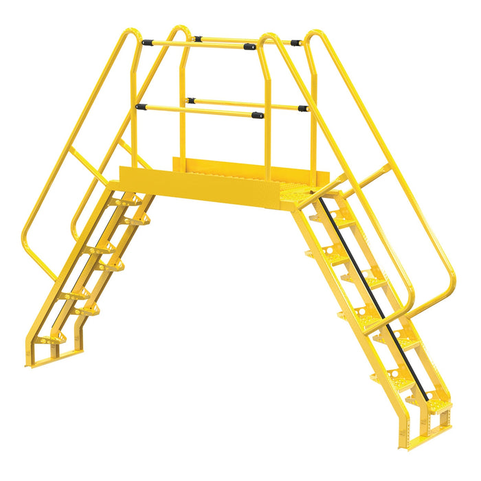 Vestil Steel Alternating Step Cross-Over Ladder 16 Steps COLA-5-56-56-Vestil-Access Division