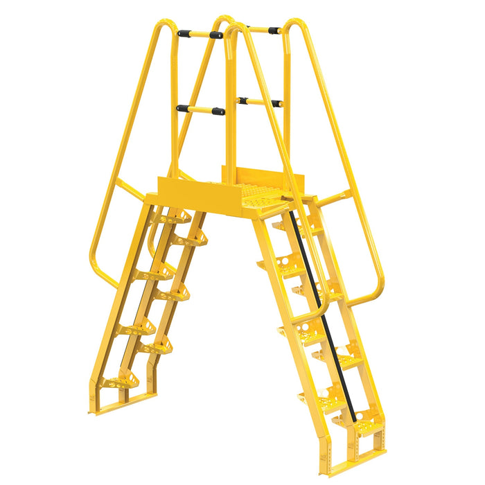 Vestil Steel Alternating Step Cross-Over Ladder 16 Steps COLA-5-68-20-Vestil-Access Division