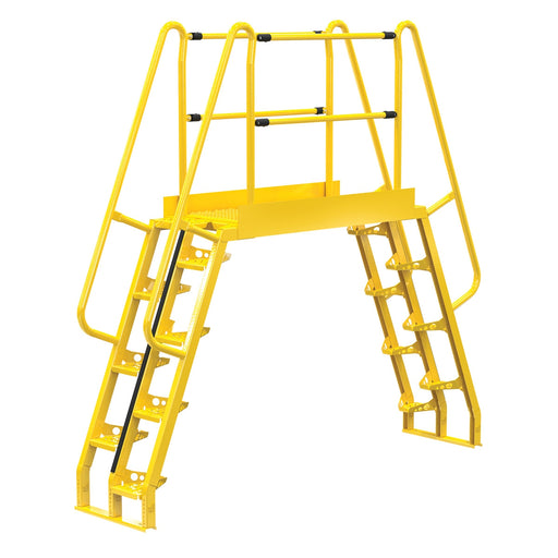 Vestil Steel Alternating Step Cross-Over Ladder 16 Steps COLA-5-68-56-Vestil-Access Division