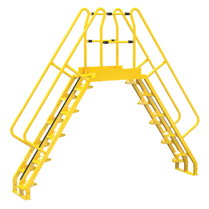 Vestil Steel Alternating Step Cross-Over Ladder 20 Steps COLA-6-56-32-Vestil-Access Division