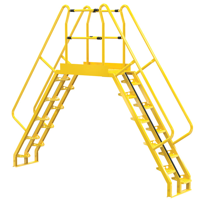 Vestil Steel Alternating Step Cross-Over Ladder 20 Steps COLA-6-56-44-Vestil-Access Division