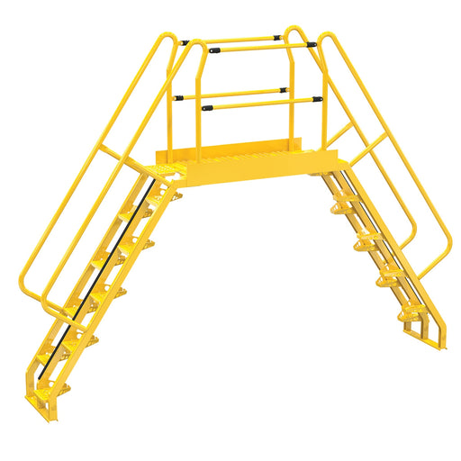 Vestil Steel Alternating Step Cross-Over Ladder 20 Steps COLA-6-56-56-Vestil-Access Division
