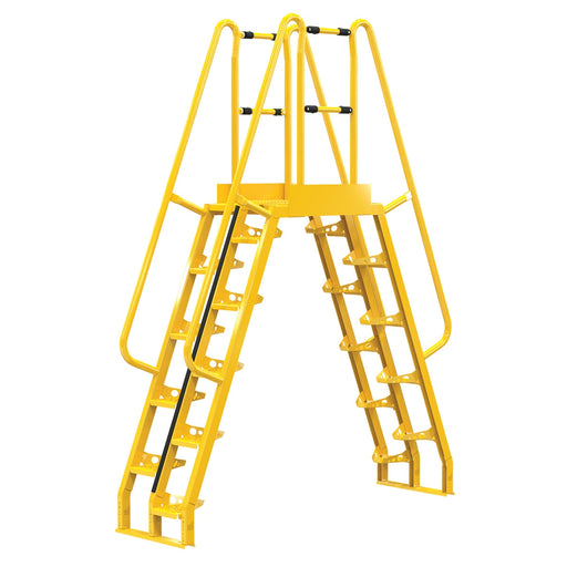 Vestil Steel Alternating Step Cross-Over Ladder 20 Steps COLA-6-68-20-Vestil-Access Division